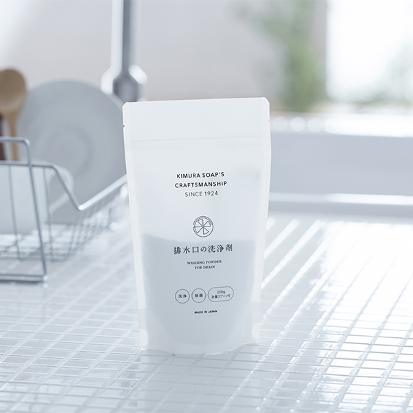 排水口洗浄剤 200g クラフトマンシップ 木村石鹸 ( 排水溝 排水溝クリーナー 洗剤 洗浄剤 自然派 洗浄 ヌメリ除去 除菌 排水口掃除 つまり キッチン 浴室 お風呂 洗面台 台所 )