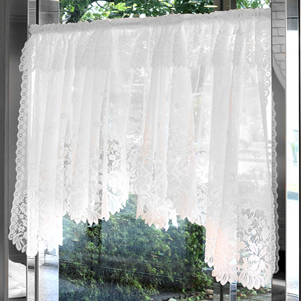 カフェカーテン デザインカーテン 295×105cm ( 出窓 カーテン 目隠し 窓 ファブリック 洋室 リビング キッチン 子供部屋 小窓 おしゃれ 洗える 簡単取り付け )