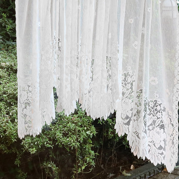 カフェカーテン デザインカーテン 295×105cm ( 出窓 カーテン 目隠し 窓 ファブリック 洋室 リビング キッチン 子供部屋 小窓 おしゃれ 洗える 簡単取り付け )