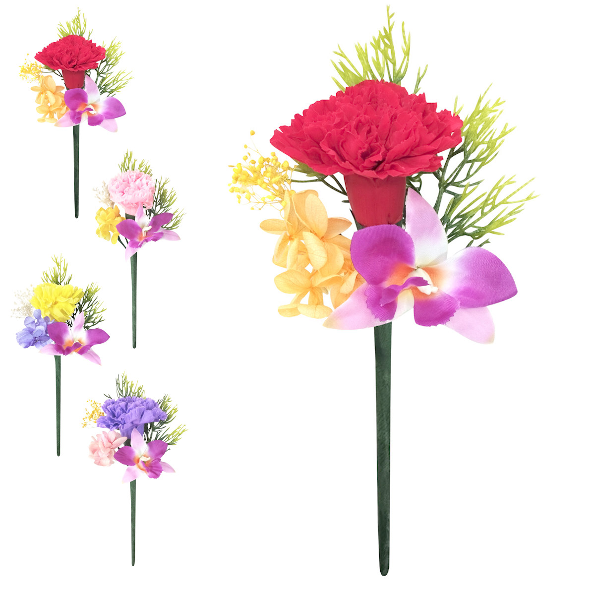 仏花 供え花 ミニ仏花 想花 （ プリザーブドフラワー 造花 ブリザードフラワー 枯れない 仏壇 お供え 花 フェイクフラワー CT触媒 空気清浄 消臭 供花 御供え 枯れない花 水換え不要 夏 人工 お盆 お彼岸 お墓 法要 法事 仏具 ） 【イエロー】