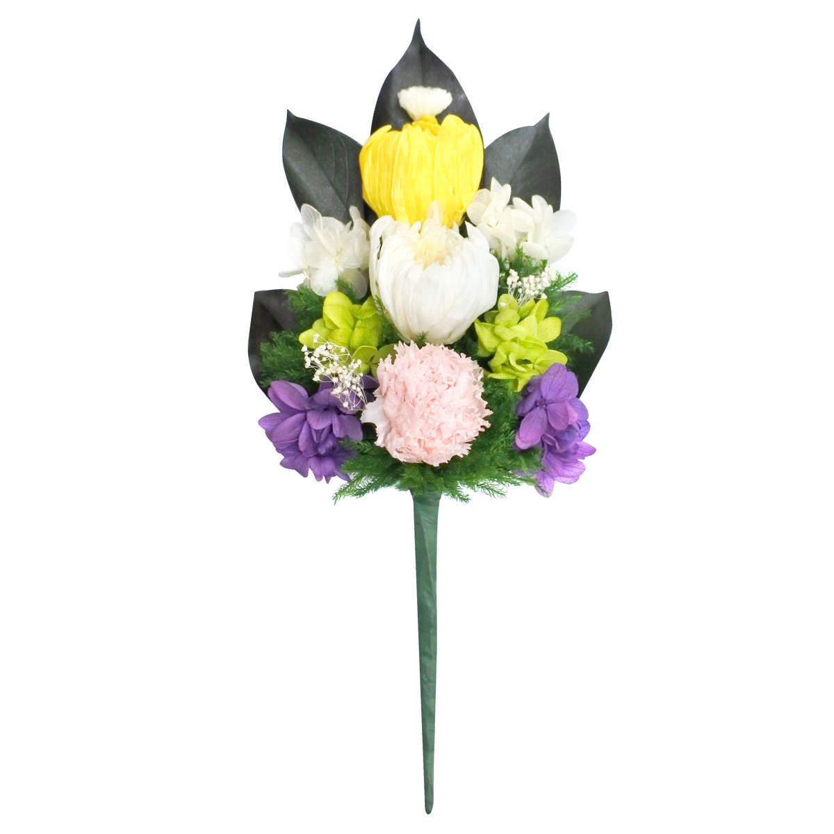 仏花 供え花 プリザーブド仏花 麗蘭 小 プリザーブドフラワー ( 造花 ブリザードフラワー 枯れない 仏壇 お供え 花 フェイクフラワー 日本製 供花 御供え 枯れない花 水換え不要 夏 人工 お盆 お彼岸 お墓 法要 法事 仏具 )