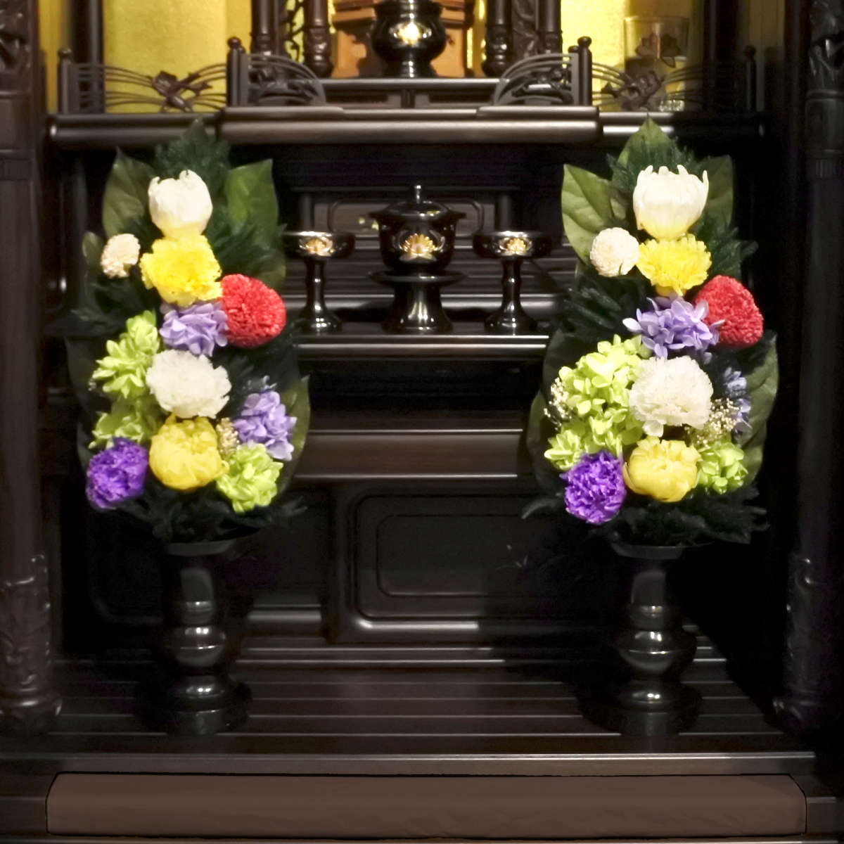 HANDMADE プリザーブドフラワー 仏花　お供え お供え プリザーブドフラワー 仏花 -蘭音 かのん-｜mermaid＋Flowers