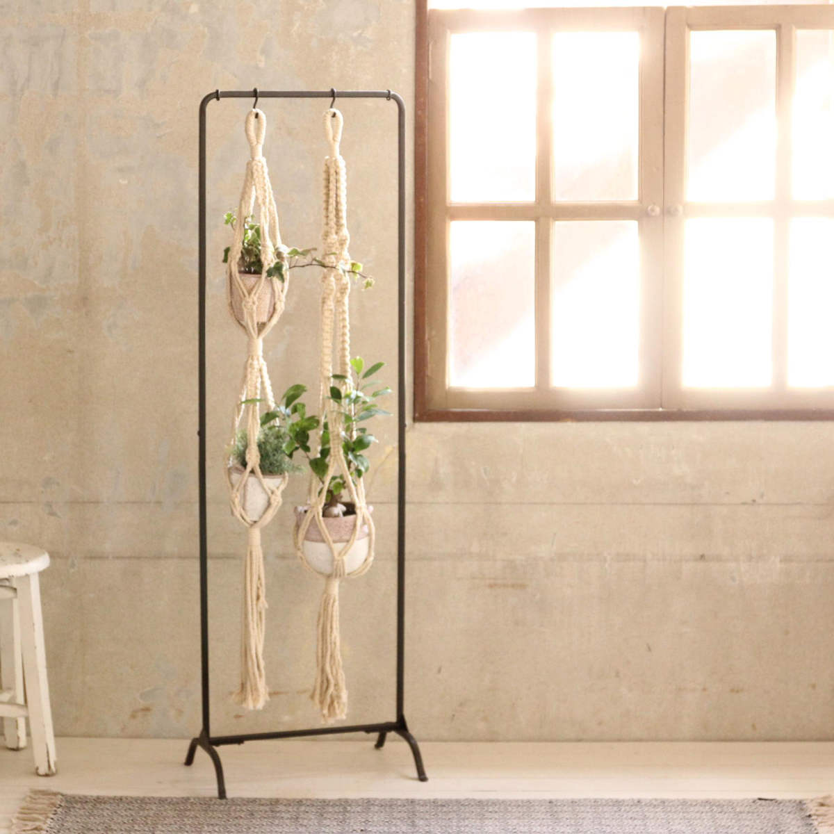 ハンガーラック ジョセフアイアン スリム 組立式 幅45cm 収納 幅45×奥行30×高さ144.5cm ( コートハンガー パイプハンガー 洋服掛け コート掛け 衣類 コンパクト 軽量 シンプル おしゃれ 玄関 来客用 洋服 掛け 収納用品 )