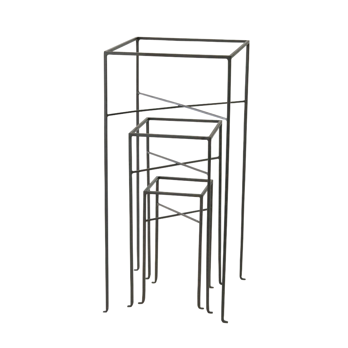 花台 ジョセフアイアン フラワープランターラック Mサイズ ( プランター スタンド ガーデニング用品 鉢置き 園芸 鉢台 庭 ベランダ テラス エントランス ガーデニング アイアンフレーム 角型 正方形 )