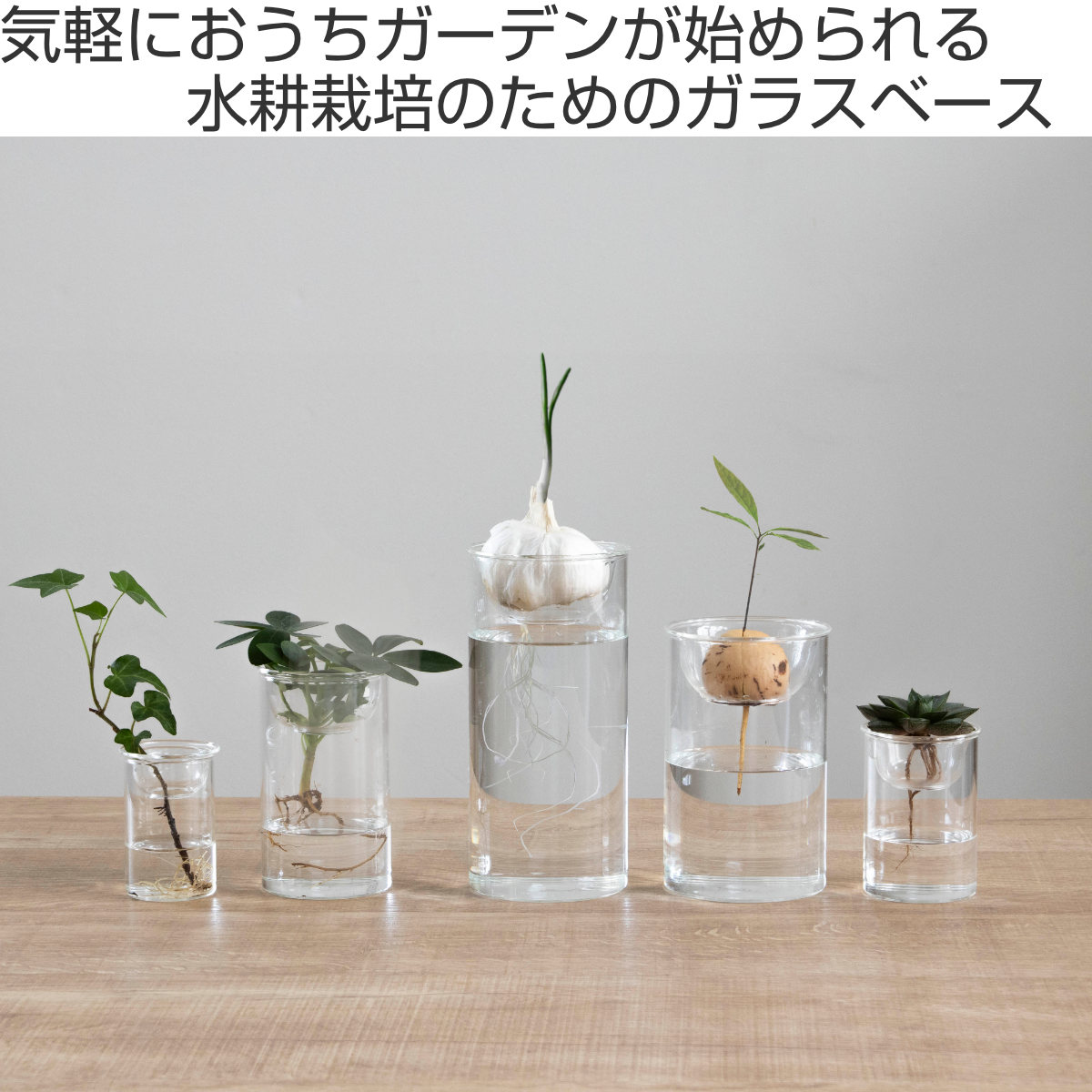 花瓶 MINI BULB VASE 水栽培ガラスベース 8.5cm 水耕栽培 ( 花器 ガラス おしゃれ フラワーベース 一輪挿し 花 クリア グリーン 栽培 ハーブ インテリア オブジェ ガラス製 飾る フラワーグラス 水栽培 )