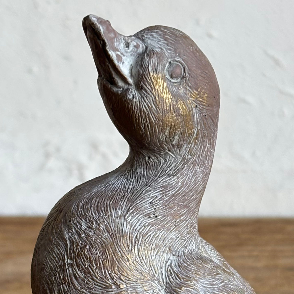 オブジェ デコール セメントオブジェ バード L ( 置物 あひる アヒル 鳥 セメント オブジェ オーナメント ガーデンオーナメント 庭 インテリア 雑貨 屋外 ガーデン雑貨 小型 アニマル )