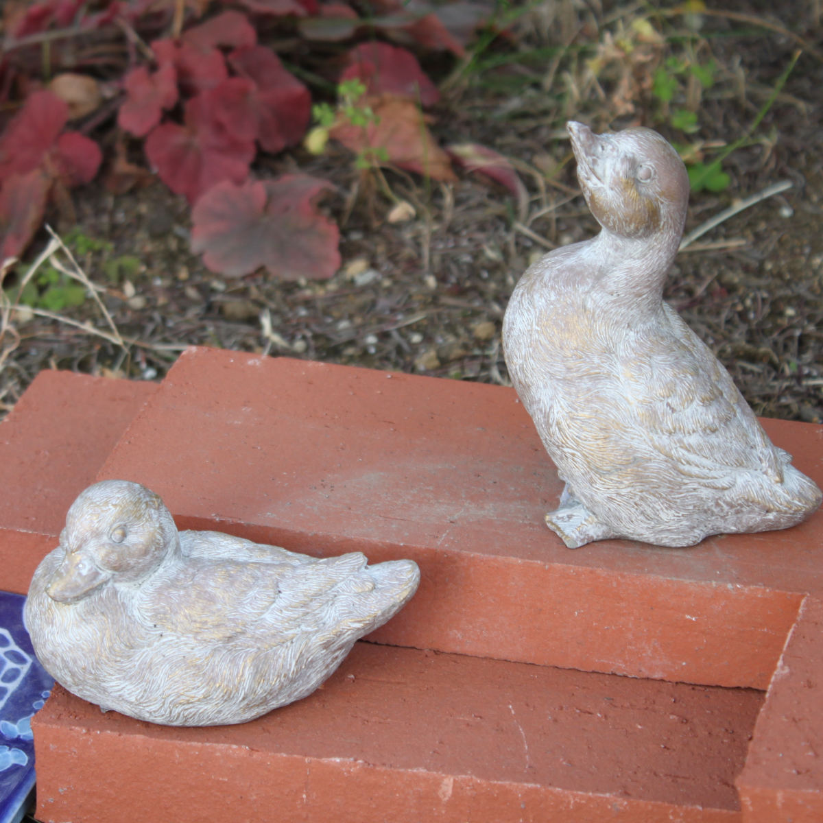 オブジェ デコール セメントオブジェ バード L ( 置物 あひる アヒル 鳥 セメント オブジェ オーナメント ガーデンオーナメント 庭 インテリア 雑貨 屋外 ガーデン雑貨 小型 アニマル )