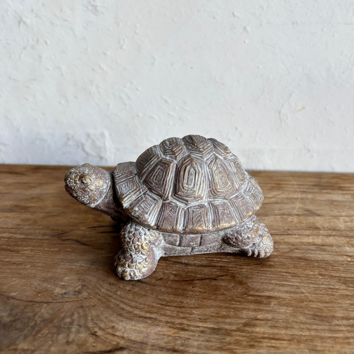 オブジェ デコール セメントオブジェ カメ B ( 置物 亀 かめ セメント オブジェ オーナメント ガーデンオーナメント 庭 インテリア 雑貨 屋外 ガーデン雑貨 小型 アニマル )
