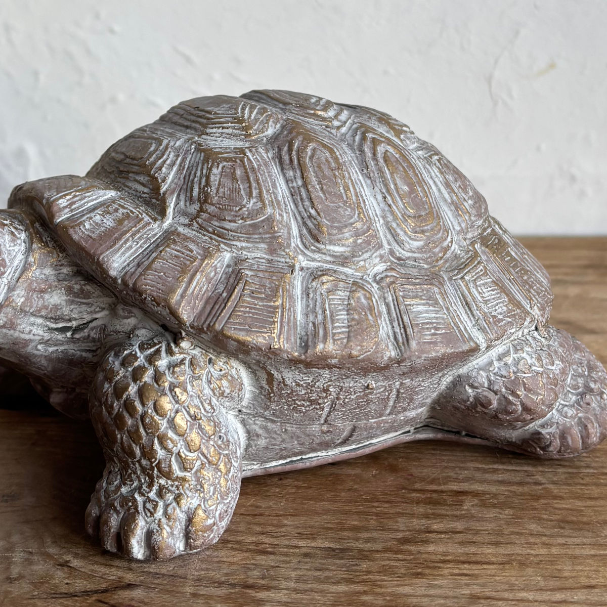 オブジェ デコール セメントオブジェ カメ A ( 置物 亀 かめ セメント オブジェ オーナメント ガーデンオーナメント 庭 インテリア 雑貨 屋外 ガーデン雑貨 小型 アニマル )