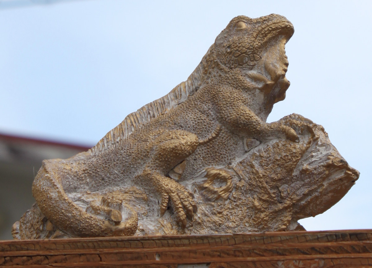 オブジェ デコール セメントオブジェ トカゲ S ( 置物 とかげ セメント オブジェ オーナメント ガーデンオーナメント 庭 インテリア 雑貨 屋外 ガーデン雑貨 中型 アニマル )