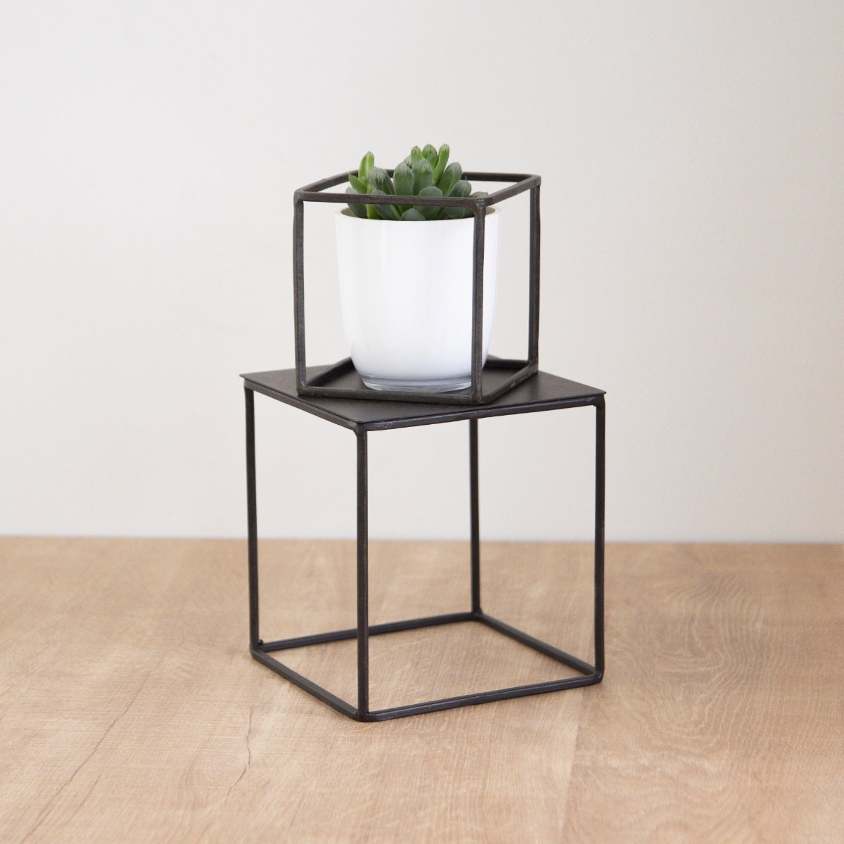 プレート ジョセフアイアンプレート 20×20cm ( ディスプレイ 棚 フラワーラック 飾り台 アイアンプレート 室内 飾る 台 置く 植物 観葉植物 花 園芸 収納棚 小物収納 インテリア )