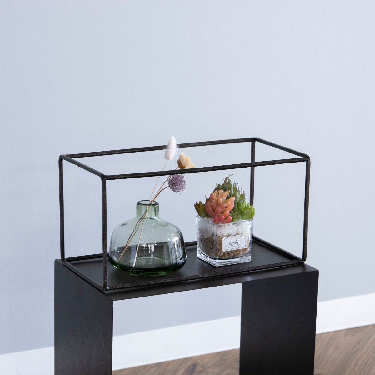 フレーム ジョセフアイアン ディスプレイワイヤーフレーム レクタングル Lサイズ ( ディスプレイ 棚 フラワーラック 飾り台 アイアンフレーム 室内 飾る 台 置く 植物 観葉植物 花 園芸 収納棚 小物収納 インテリア )