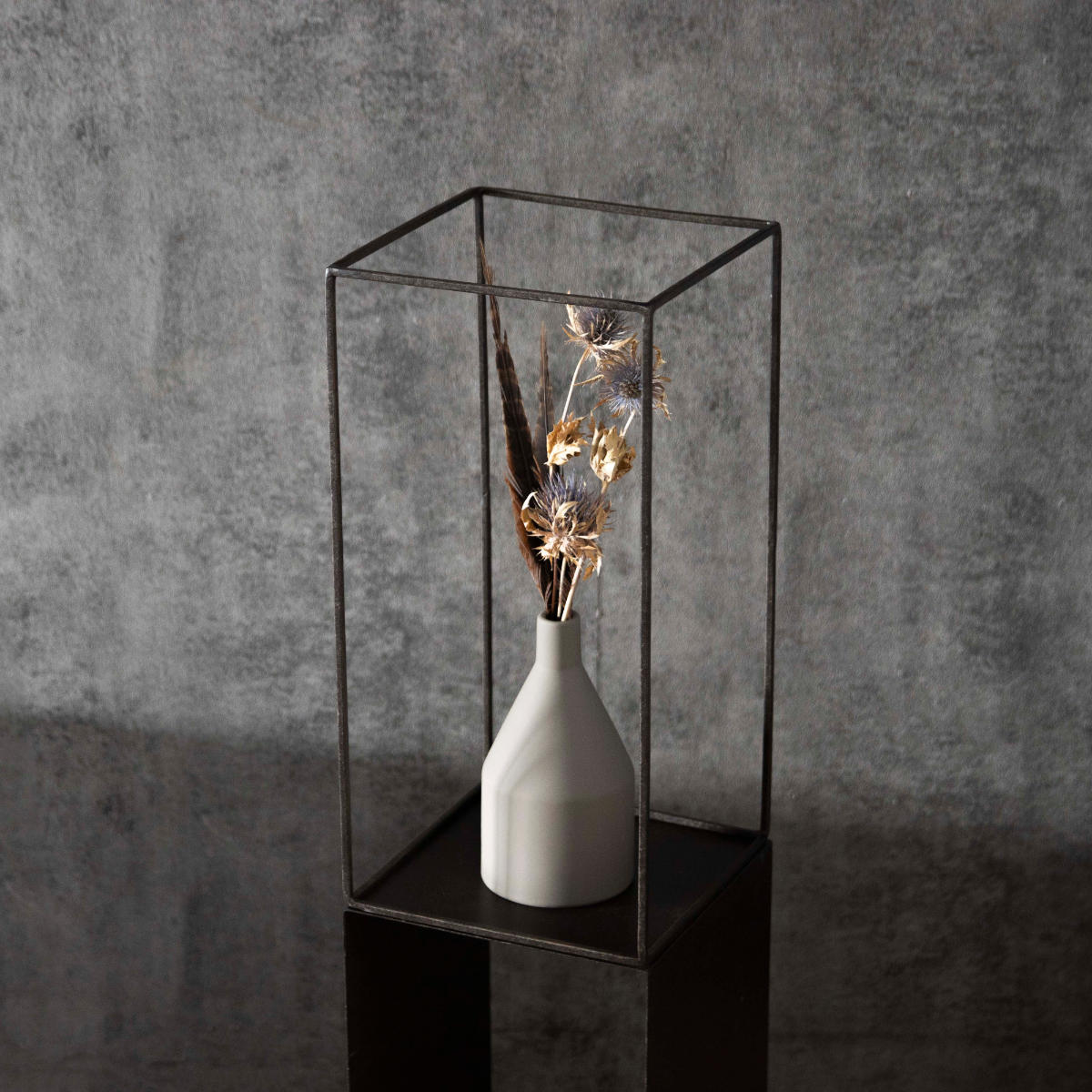 フレーム ジョセフアイアン ディスプレイワイヤーフレーム レクタングル Lサイズ ( ディスプレイ 棚 フラワーラック 飾り台 アイアンフレーム 室内 飾る 台 置く 植物 観葉植物 花 園芸 収納棚 小物収納 インテリア )