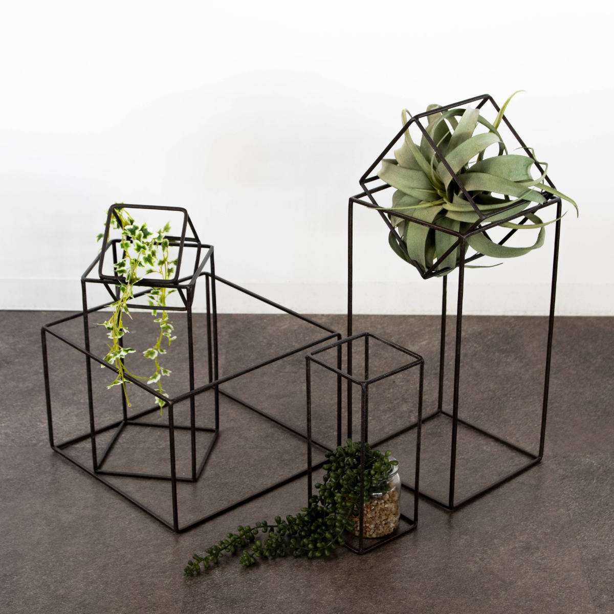 フレーム ジョセフアイアンフレーム レクト 40×20×20cm ( ディスプレイ 棚 フラワーラック 飾り台 アイアンフレーム 室内 飾る 台 置く 植物 観葉植物 花 園芸 収納棚 小物収納 インテリア )