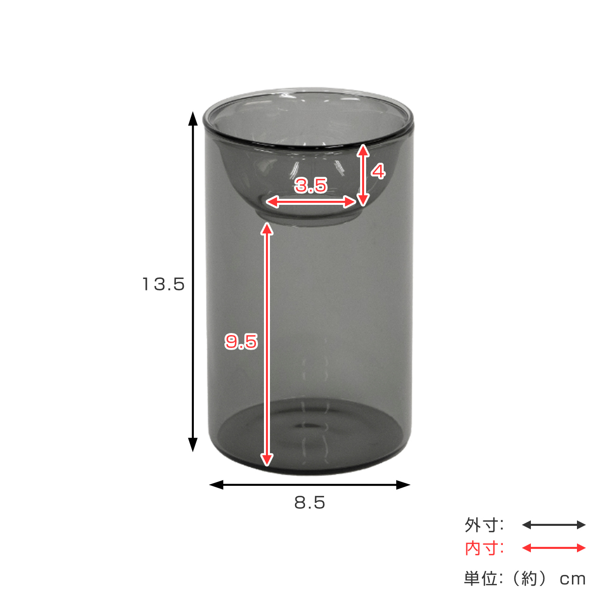 花瓶 BULB VASE 水栽培ガラスベース ショート 水耕栽培 ( 花器 ガラス おしゃれ フラワーベース 一輪挿し 花 グレー グリーン 栽培 ハーブ インテリア オブジェ ガラス製 飾る フラワーグラス 水栽培 )