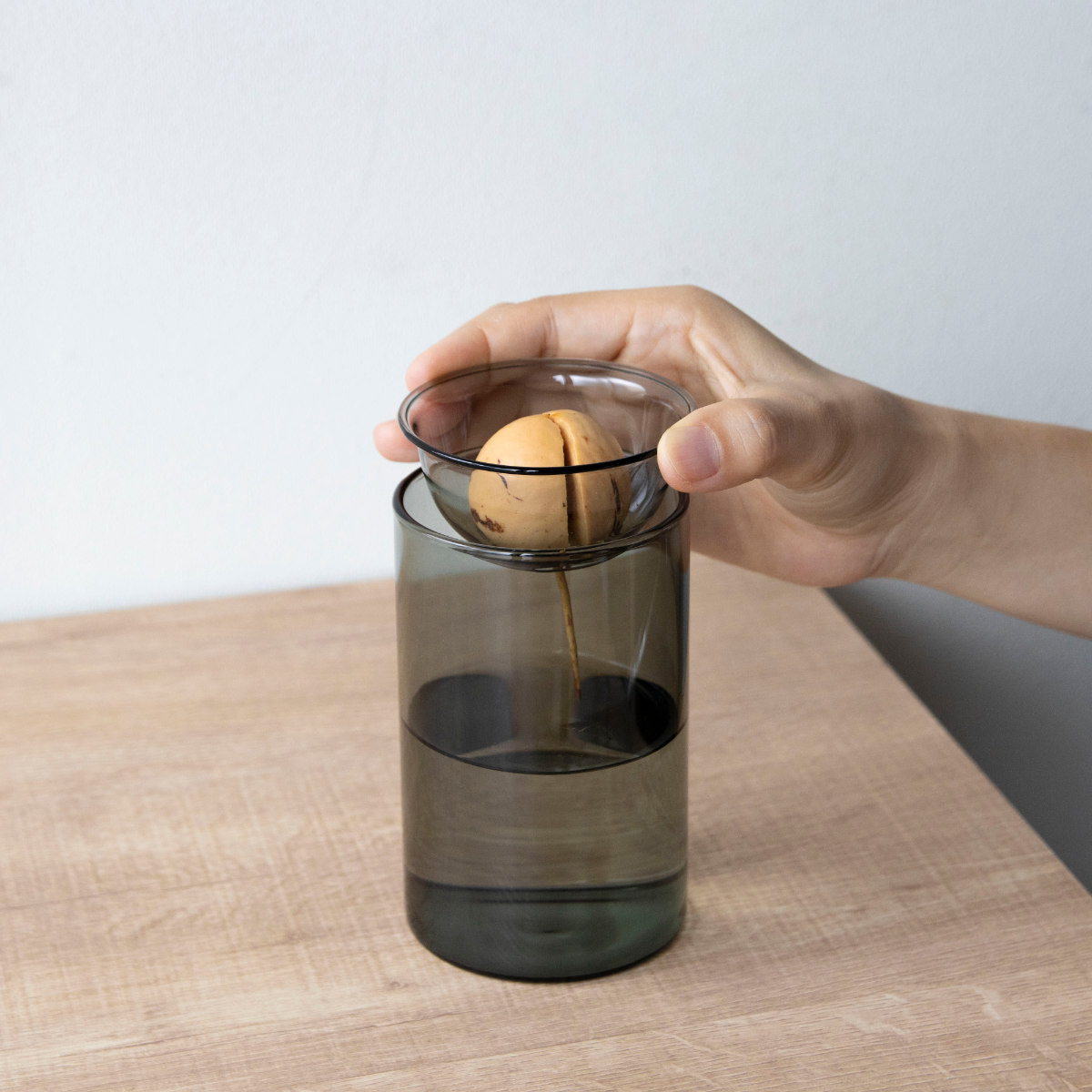 花瓶 BULB VASE 水栽培ガラスベース ショート 水耕栽培 ( 花器 ガラス おしゃれ フラワーベース 一輪挿し 花 グレー グリーン 栽培 ハーブ インテリア オブジェ ガラス製 飾る フラワーグラス 水栽培 )