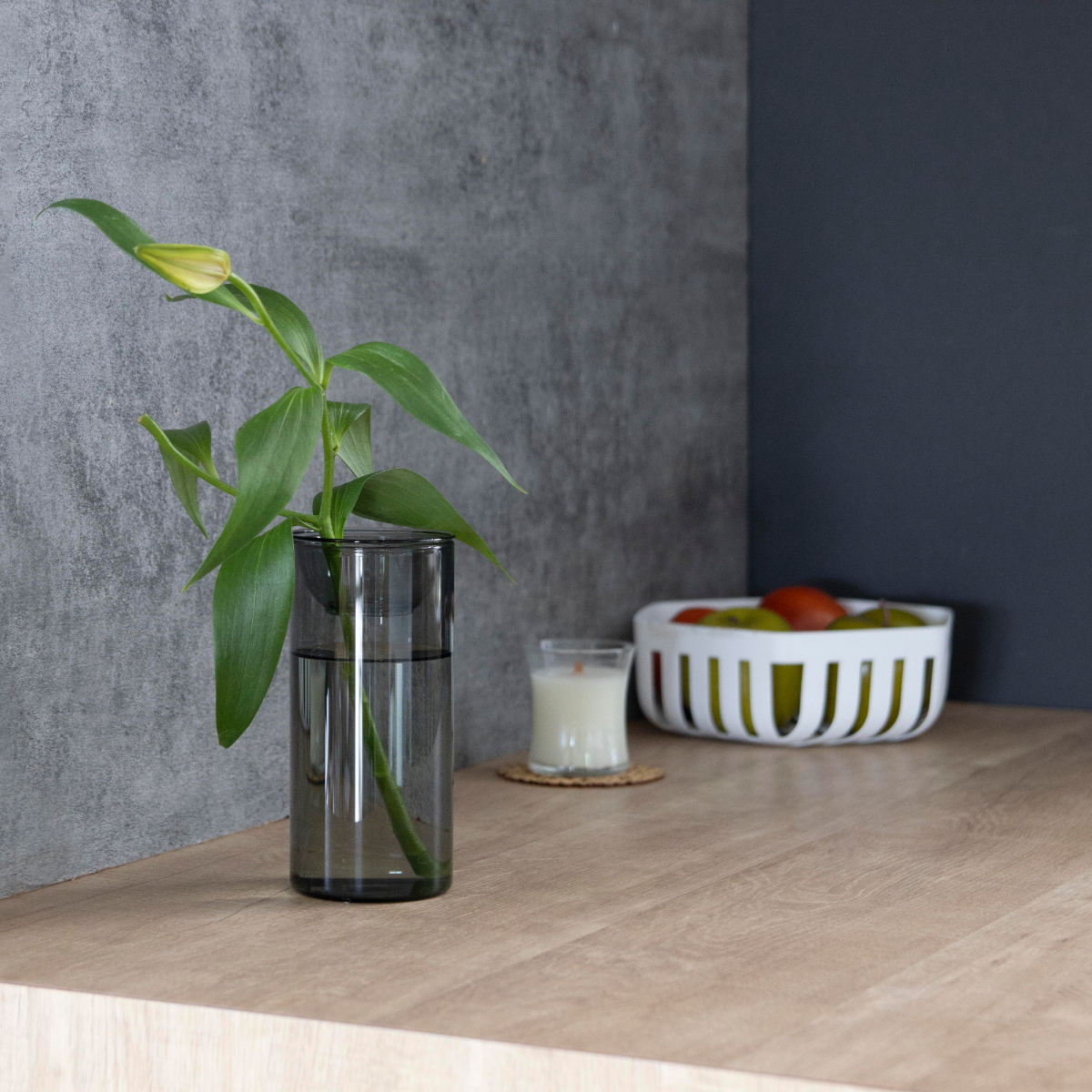 花瓶 BULB VASE 水栽培ガラスベース ロング 水耕栽培 ( 花器 ガラス おしゃれ フラワーベース 一輪挿し 花 グレー グリーン 栽培 ハーブ インテリア オブジェ ガラス製 飾る フラワーグラス 水栽培 )