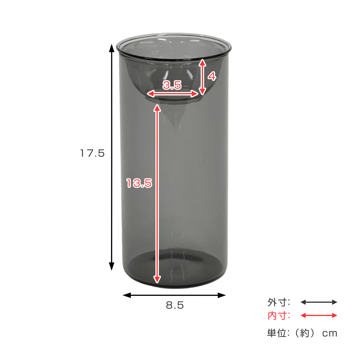 花瓶 BULB VASE 水栽培ガラスベース ロング 水耕栽培 ( 花器 ガラス おしゃれ フラワーベース 一輪挿し 花 グレー グリーン 栽培 ハーブ インテリア オブジェ ガラス製 飾る フラワーグラス 水栽培 )