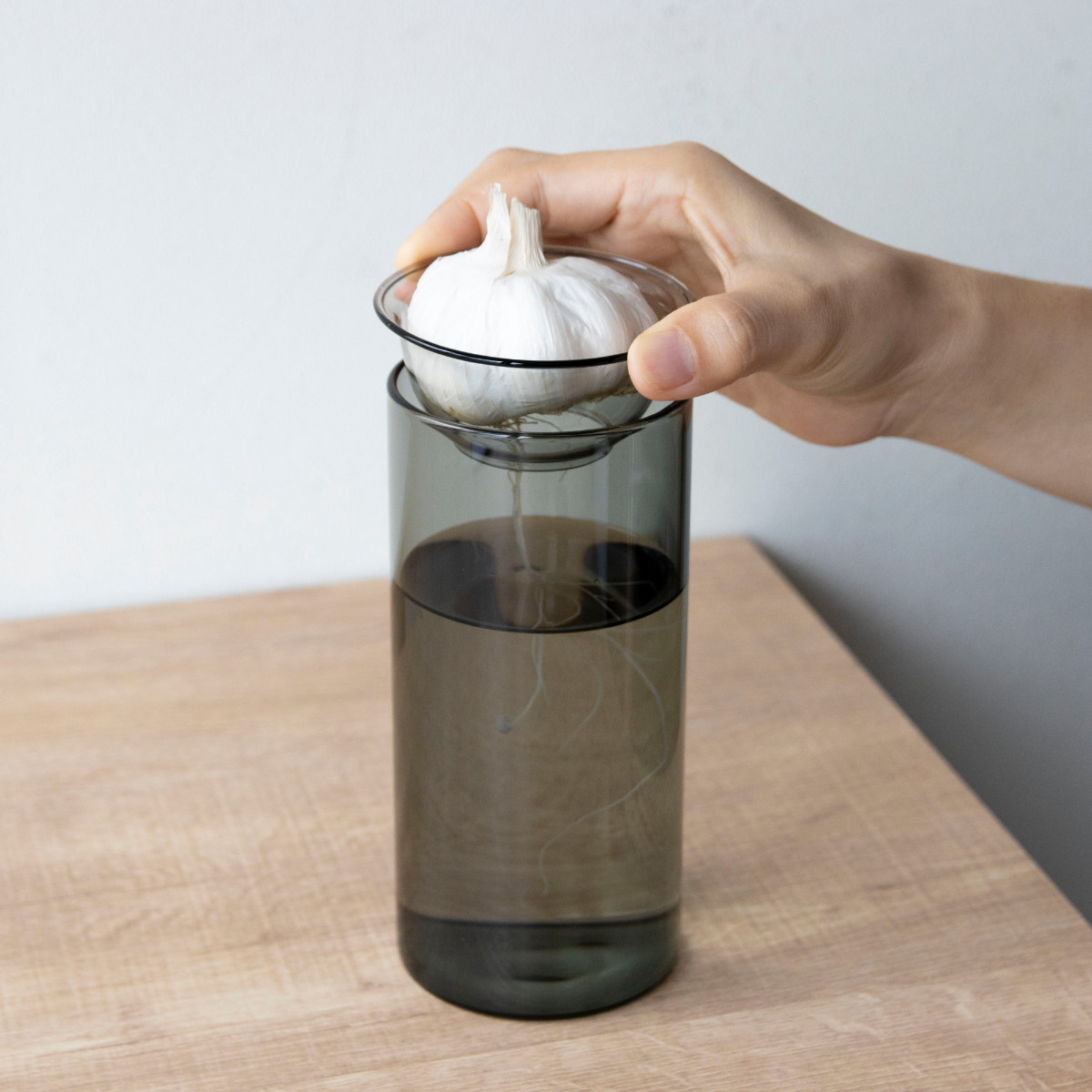 花瓶 BULB VASE 水栽培ガラスベース ロング 水耕栽培 ( 花器 ガラス おしゃれ フラワーベース 一輪挿し 花 グレー グリーン 栽培 ハーブ インテリア オブジェ ガラス製 飾る フラワーグラス 水栽培 )