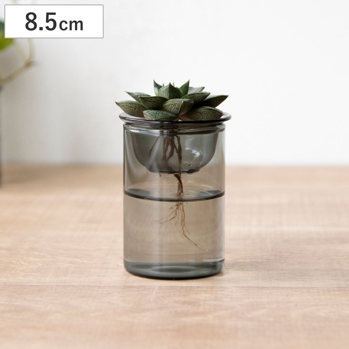 花瓶 MINI BULB VASE 水栽培ガラスベース 8.5cm 水耕栽培 ( 花器 ガラス おしゃれ フラワーベース 一輪挿し 花 グレー グリーン 栽培 ハーブ インテリア オブジェ ガラス製 飾る フラワーグラス 水栽培 )