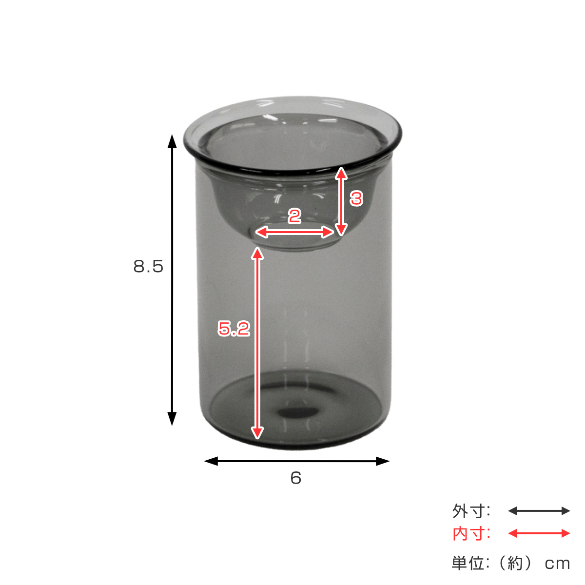 花瓶 MINI BULB VASE 水栽培ガラスベース 8.5cm 水耕栽培 ( 花器 ガラス おしゃれ フラワーベース 一輪挿し 花 グレー グリーン 栽培 ハーブ インテリア オブジェ ガラス製 飾る フラワーグラス 水栽培 )