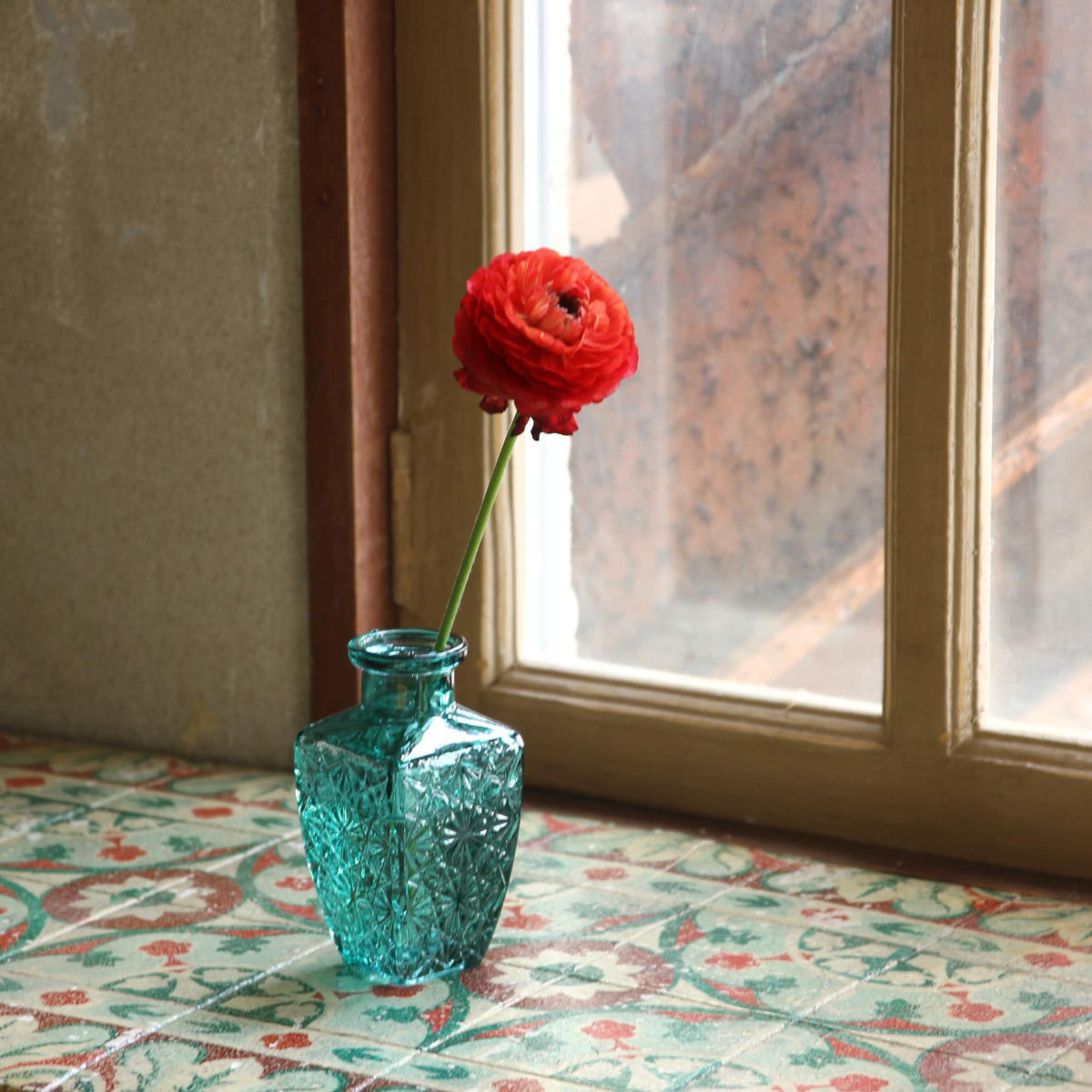 花瓶 プチフラワーベース グリーン ( 花ビン 花びん 花器 ベース フラワーベース フラワー 花 飾る 花入れ ガラス ガラス製 色ガラス おしゃれ 一輪挿し ) 【セットゥ】 セットゥ