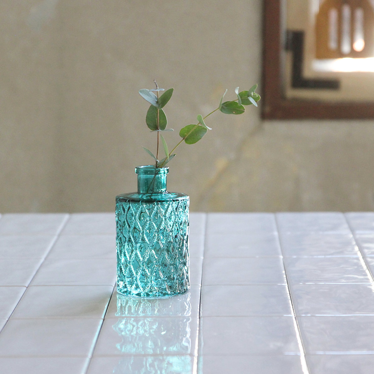 花瓶 プチフラワーベース グリーン ( 花ビン 花びん 花器 ベース フラワーベース フラワー 花 飾る 花入れ ガラス ガラス製 色ガラス おしゃれ 一輪挿し ) 【セットゥ】 セットゥ