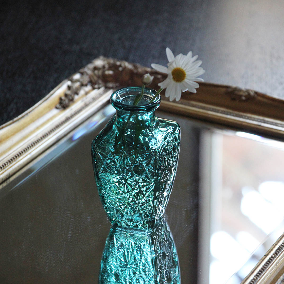 花瓶 プチフラワーベース グリーン ( 花ビン 花びん 花器 ベース フラワーベース フラワー 花 飾る 花入れ ガラス ガラス製 色ガラス おしゃれ 一輪挿し ) 【セットゥ】 セットゥ