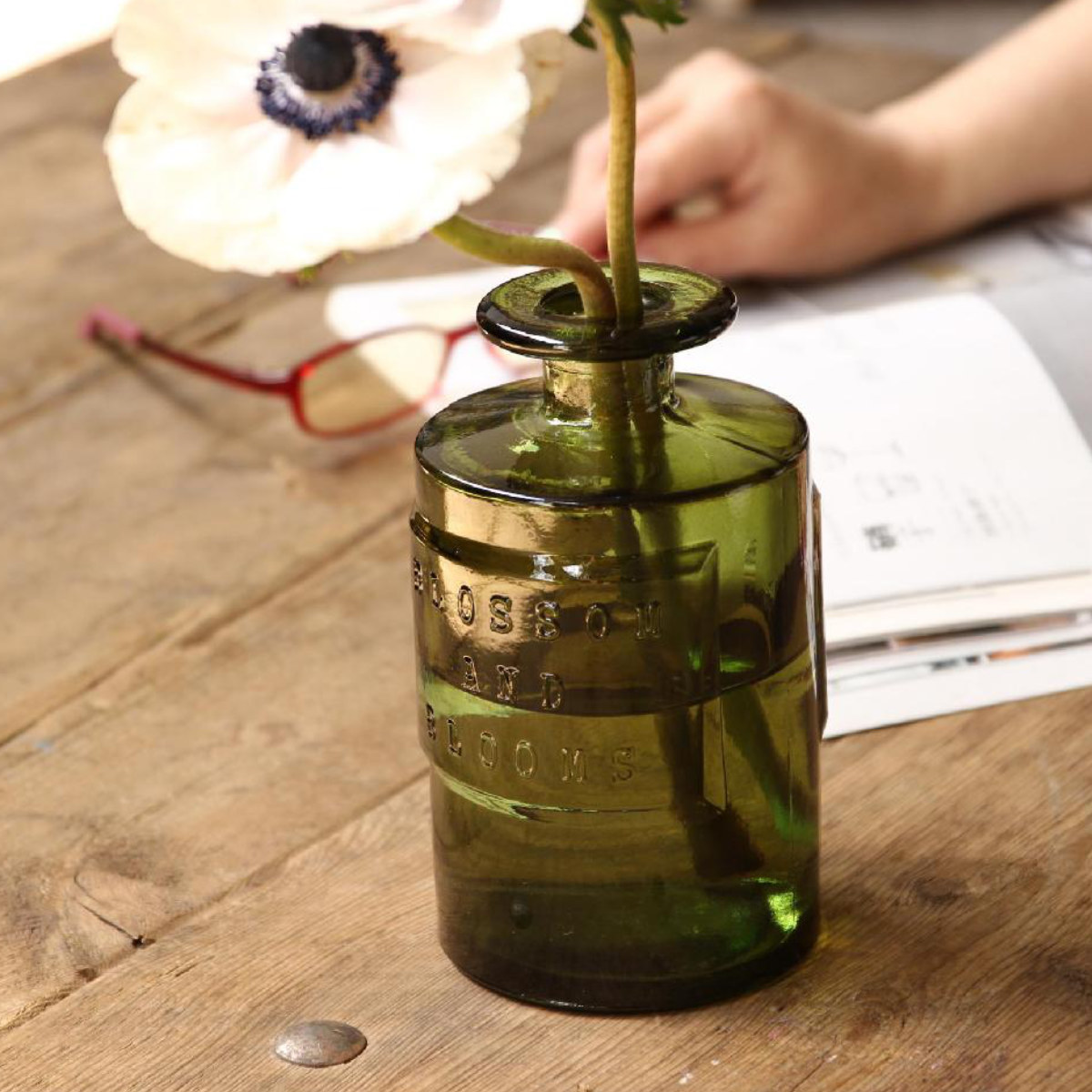 花瓶 VALENCIA リサイクルガラスフラワーベース SIETE ( 花ビン 花びん 花器 フラワーベース フラワー 花 飾る 花入れ ガラス ガラス製 クリア 透明 色ガラス おしゃれ 一輪挿し ) 【アンバー】 アンバー