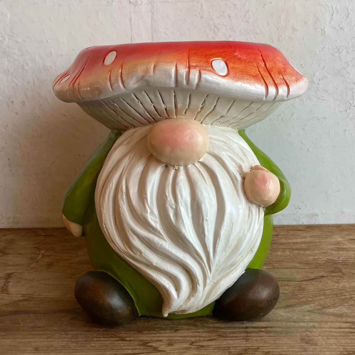 ガーデンノーム KINOKO 置物 ( 小人の妖精 小人 レジン オブジェ オーナメント ガーデンオーナメント 庭 インテリア 雑貨 屋外 ガーデン雑貨 中型 こびと 園芸 ガーデンインテリア )