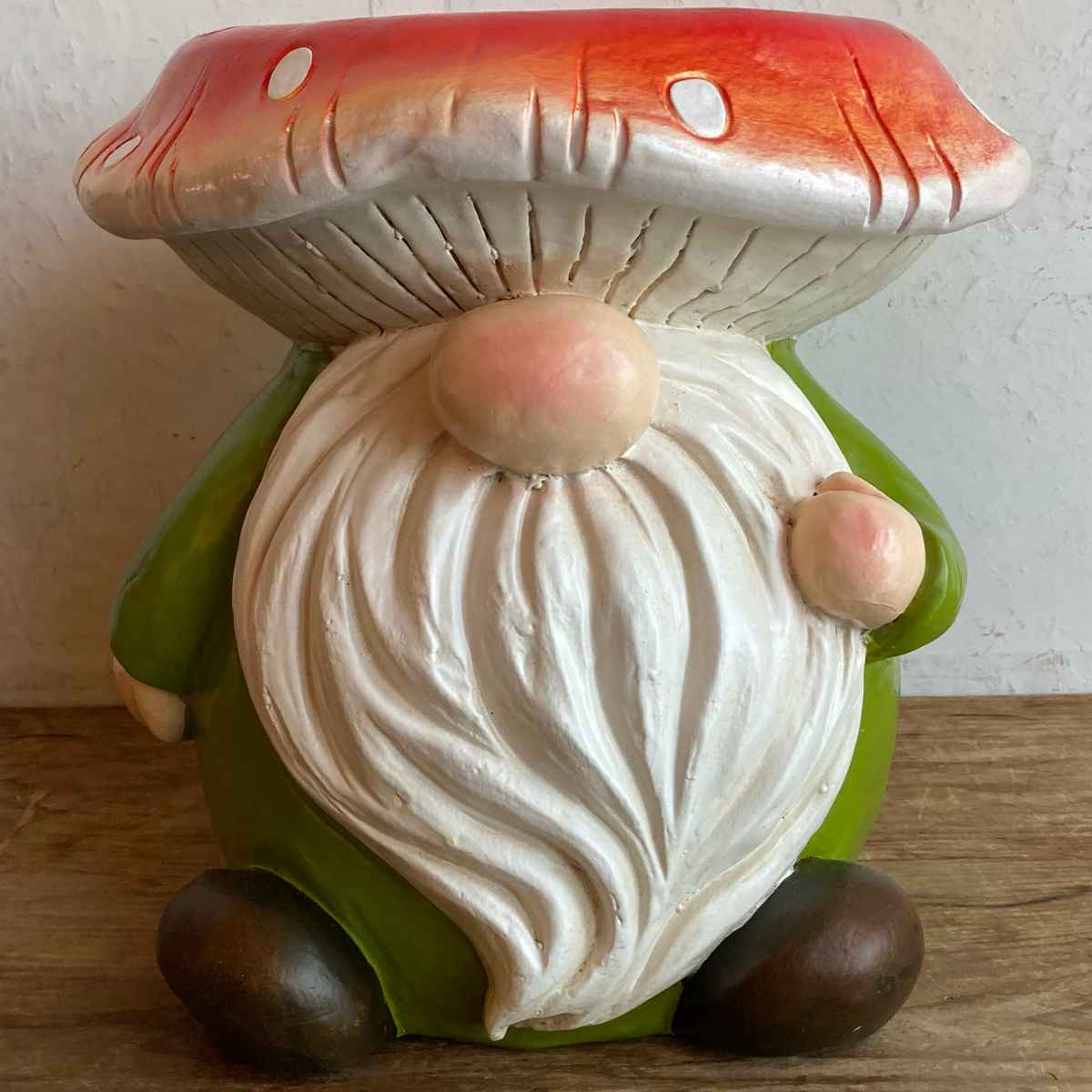 ガーデンノーム KINOKO 置物 ( 小人の妖精 小人 レジン オブジェ オーナメント ガーデンオーナメント 庭 インテリア 雑貨 屋外 ガーデン雑貨 中型 こびと 園芸 ガーデンインテリア )