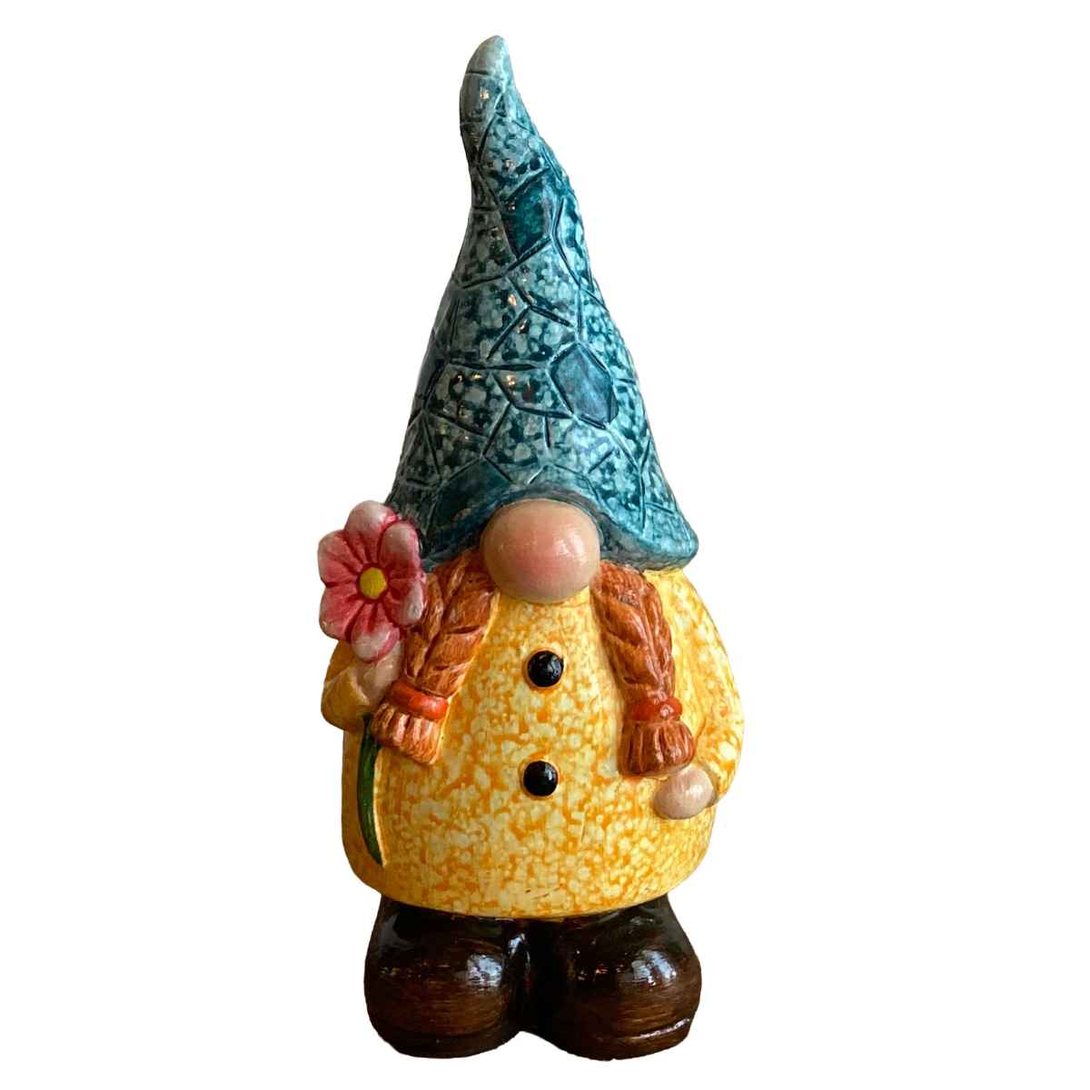 ガーデンノーム S 置物 ( 小人の妖精 小人 レジン オブジェ オーナメント ガーデンオーナメント 庭 インテリア 雑貨 屋外 ガーデン雑貨 中型 こびと 園芸 ガーデンインテリア ) 【ブルー】 ブルー