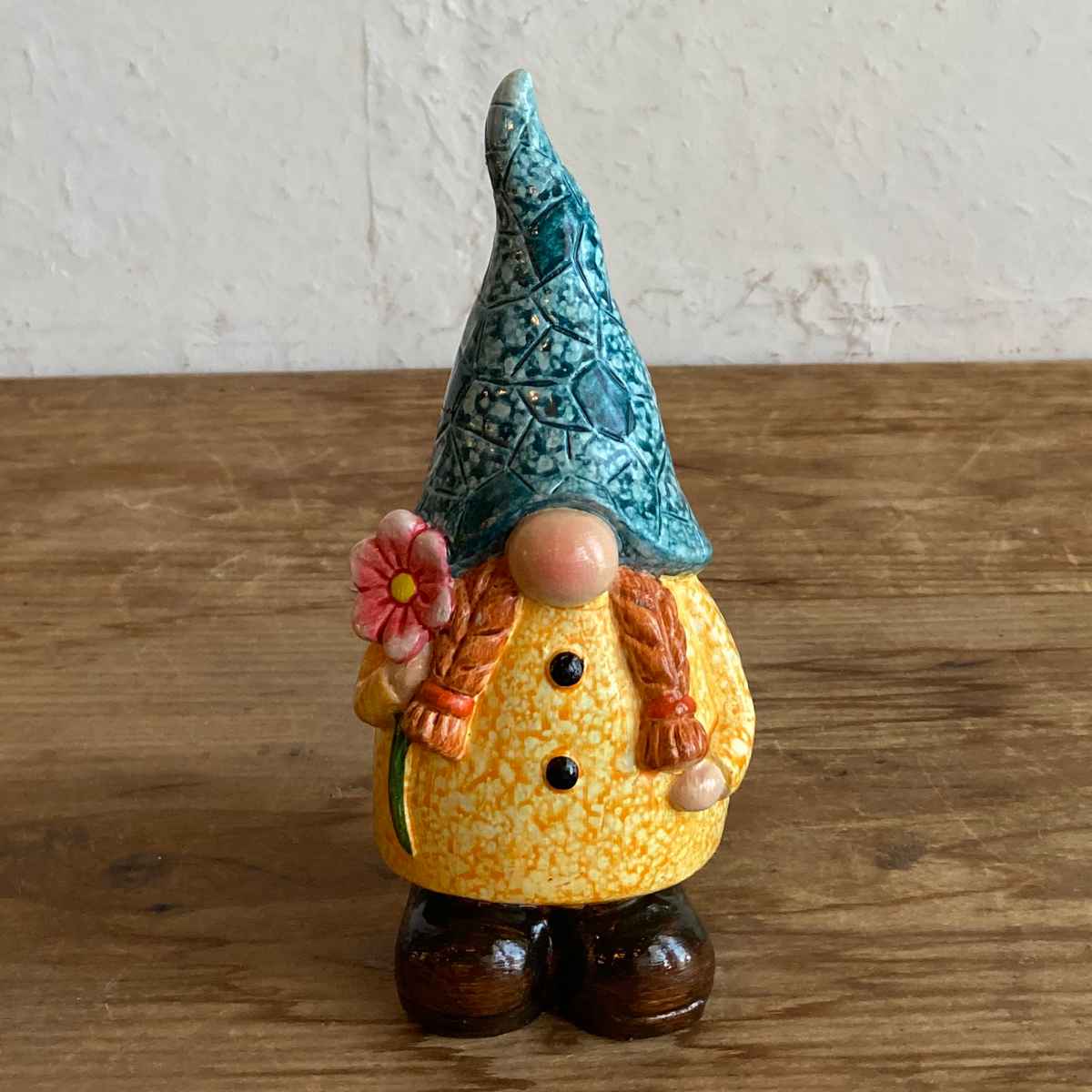 ガーデンノーム S 置物 ( 小人の妖精 小人 レジン オブジェ オーナメント ガーデンオーナメント 庭 インテリア 雑貨 屋外 ガーデン雑貨 中型 こびと 園芸 ガーデンインテリア ) 【ブルー】 ブルー