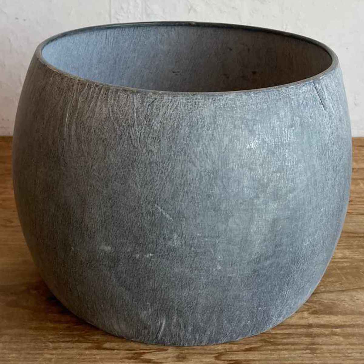 植木鉢 ブリキプランター ラウンド M ( プランター プラントポット 植物用ポット 鉢カバー ブリキポット ブリキ鉢 植物 花 ドライフラワー 観葉植物 多肉植物 園芸 インテリア 収納 丸型 PVCポット付き )