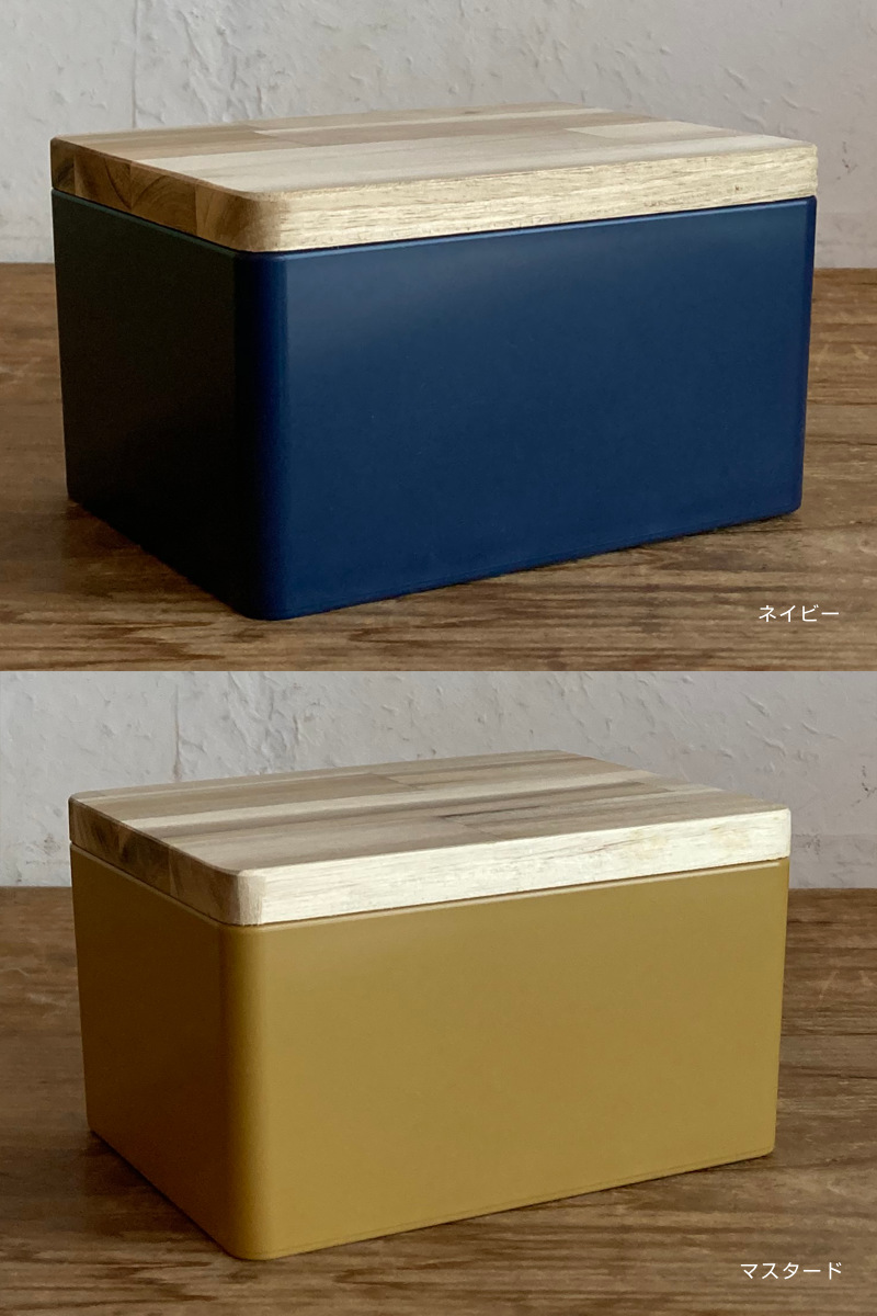 収納ボックス KITOHAKO ふた付き 小物入れ 幅15×奥行11×高さ8cm 日本製 ( 収納 ボックス ケース 小物収納 ふた フタ付き 蓋 木製 木 天然木 インテリア カラフル カラー 入れ物 保管 ストック 天然素材 プラスチック 樹脂 雑貨 ) 【クリア】 クリア