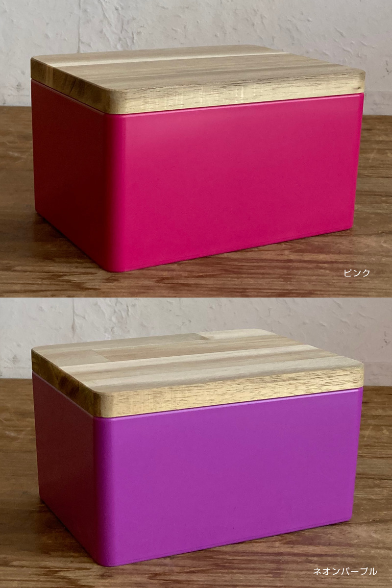 収納ボックス KITOHAKO ふた付き 小物入れ 幅15×奥行11×高さ8cm 日本製 ( 収納 ボックス ケース 小物収納 ふた フタ付き 蓋 木製 木 天然木 インテリア カラフル カラー 入れ物 保管 ストック 天然素材 プラスチック 樹脂 雑貨 ) 【クリア】 クリア