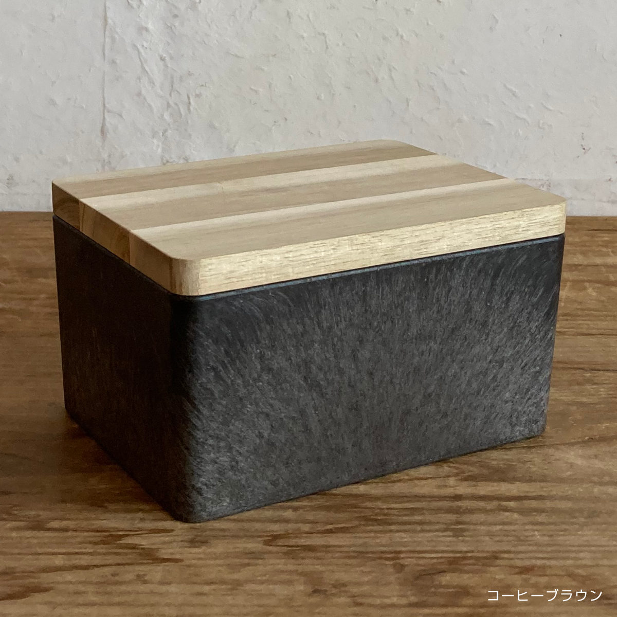 収納ボックス KITOHAKO ふた付き 小物入れ 幅15×奥行11×高さ8cm 日本製 ( 収納 ボックス ケース 小物収納 ふた フタ付き 蓋 木製 木 天然木 インテリア カラフル カラー 入れ物 保管 ストック 天然素材 プラスチック 樹脂 雑貨 ) 【クリア】 クリア