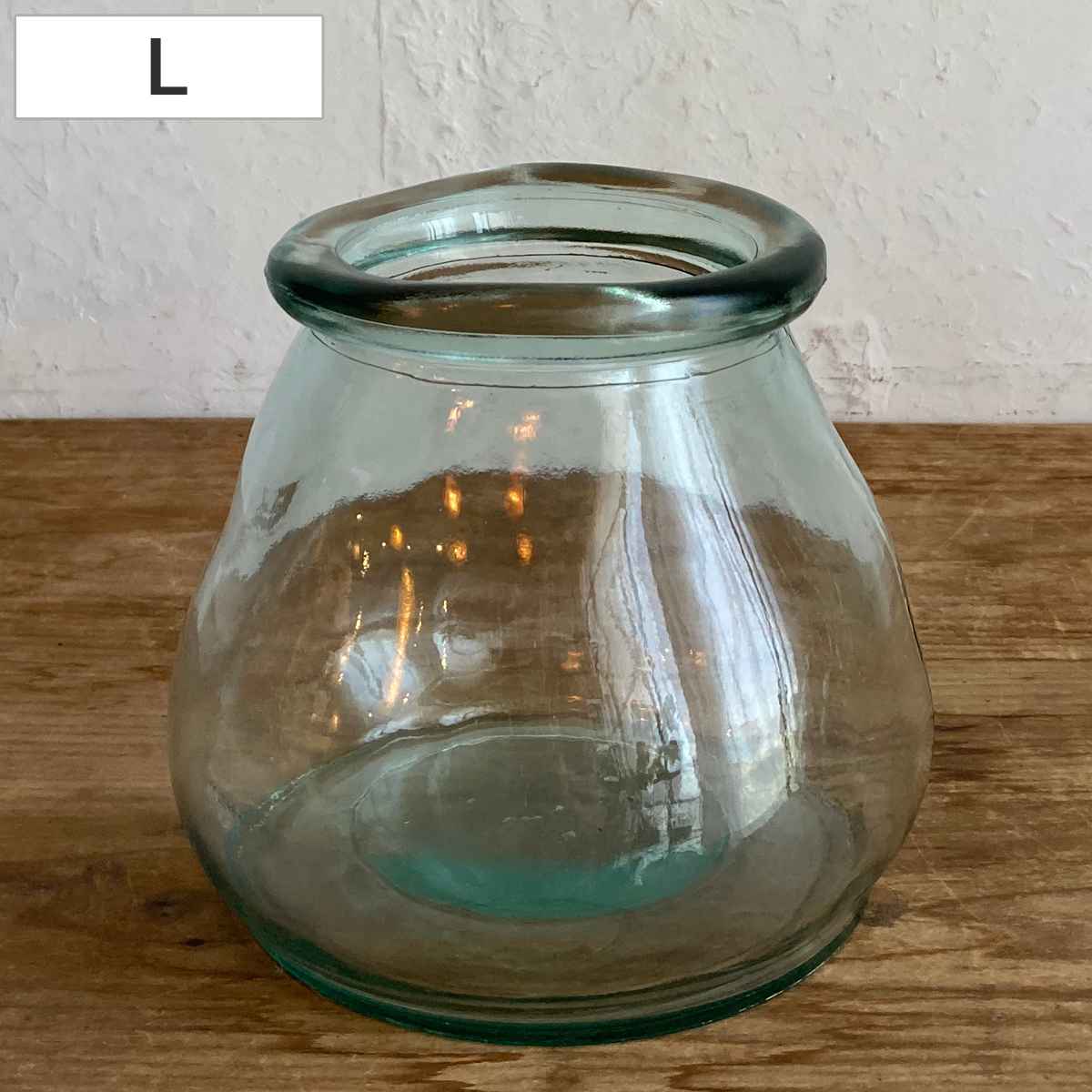花瓶 リサイクルガラス HURRICANE L ( 花ビン 花びん 花器 フラワーベース フラワー 花 飾る 花入れ ガラス ガラス製 再生ガラス 透明 おしゃれ 一輪挿し )