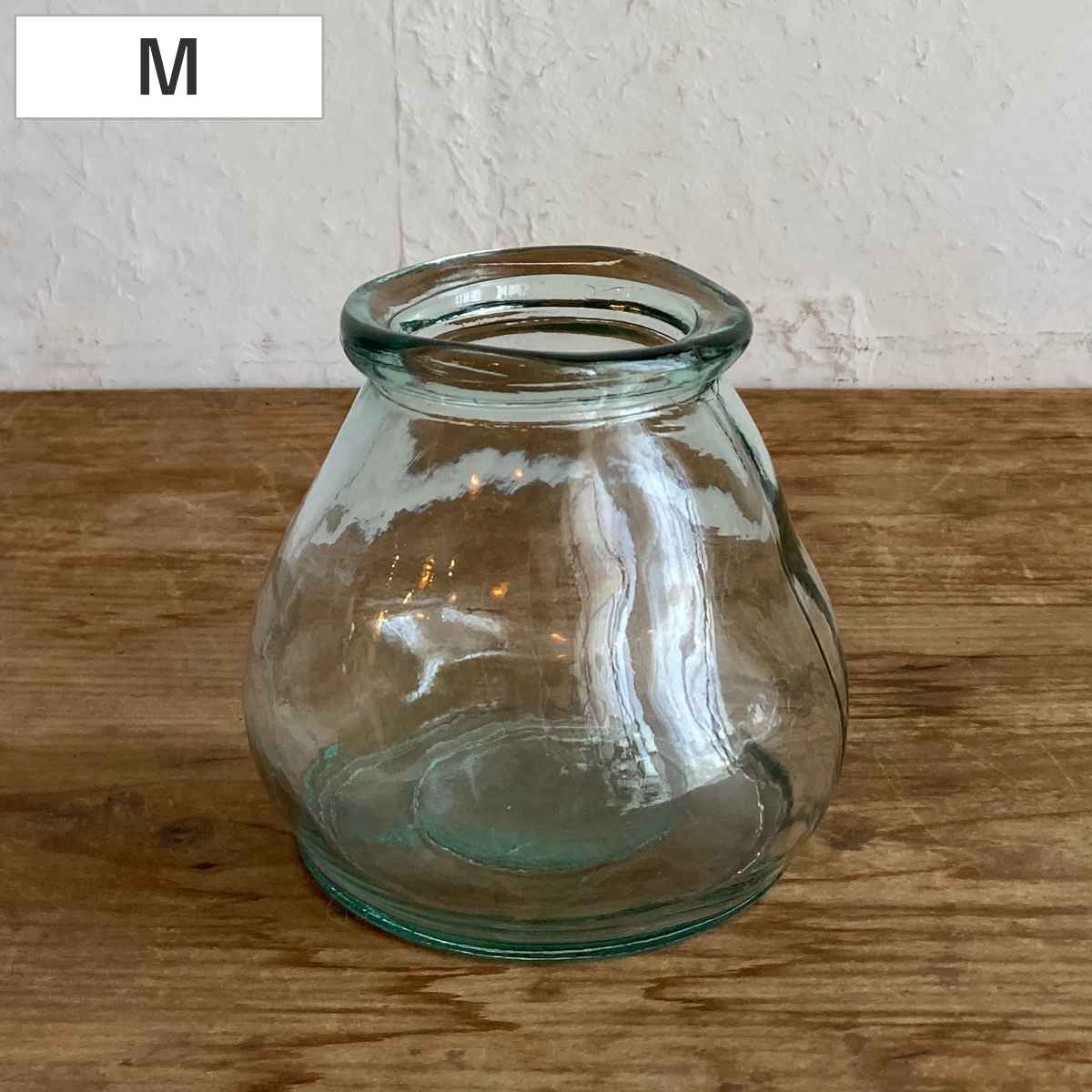 花瓶 リサイクルガラス HURRICANE M ( 花ビン 花びん 花器 フラワーベース フラワー 花 飾る 花入れ ガラス ガラス製 再生ガラス 透明 おしゃれ 一輪挿し )