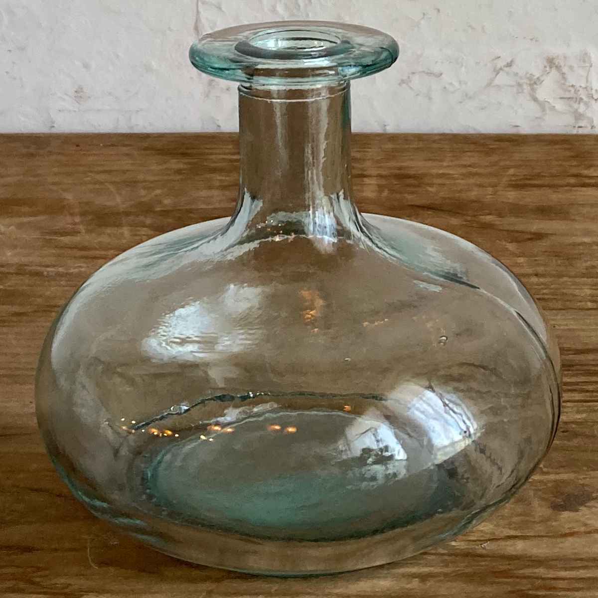 花瓶 リサイクルガラス FLORERO BOTELLA フラスコ ( 花ビン 花びん 花器 フラワーベース フラワー 花 飾る 花入れ ガラス ガラス製 再生ガラス 透明 おしゃれ 一輪挿し )