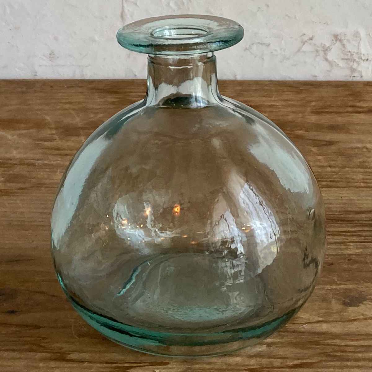 花瓶 リサイクルガラス FLORERO BOTELLA ラウンド ( 花ビン 花びん 花器 フラワーベース フラワー 花 飾る 花入れ ガラス ガラス製 再生ガラス 透明 おしゃれ 一輪挿し )