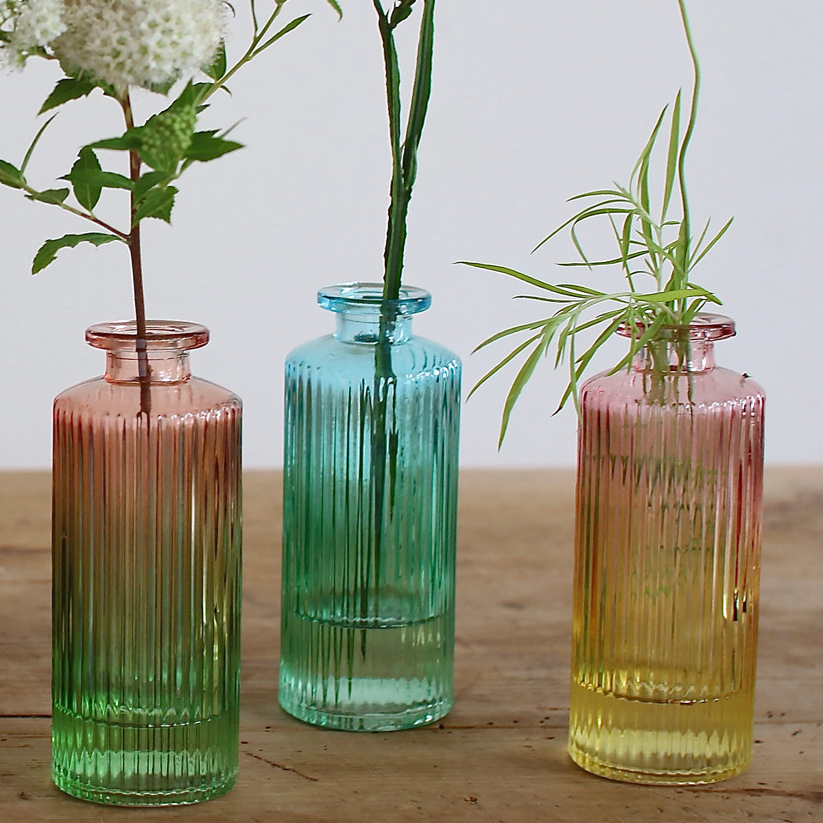 花瓶 プチフラワーベース トール ( 花ビン 花びん 花器 フラワーベース フラワー 花 飾る 花入れ ガラス ガラス製 色ガラス おしゃれ 一輪挿し ) 【グリーン】