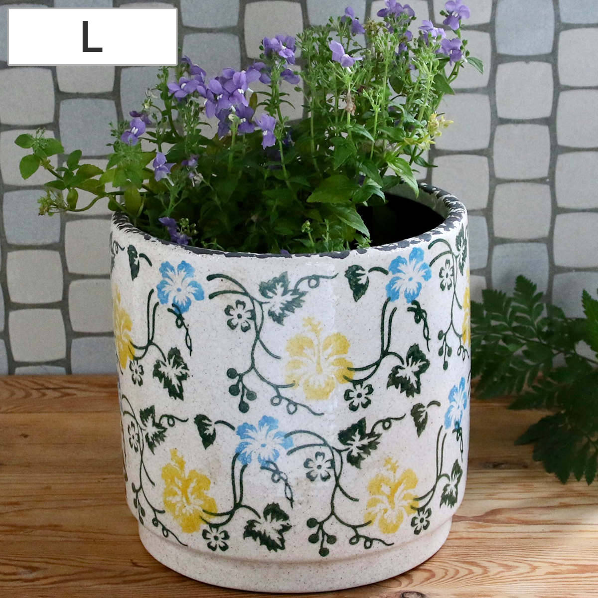 ポット ブルーミー セラミックポット ミックス Lサイズ （ 植木鉢 フラワーポット プラントポット プランターポット 鉢 鉢植え セラミック インテリア 植え替え おしゃれ 観葉植物 多肉植物 サボテン 園芸 水抜き穴 ）