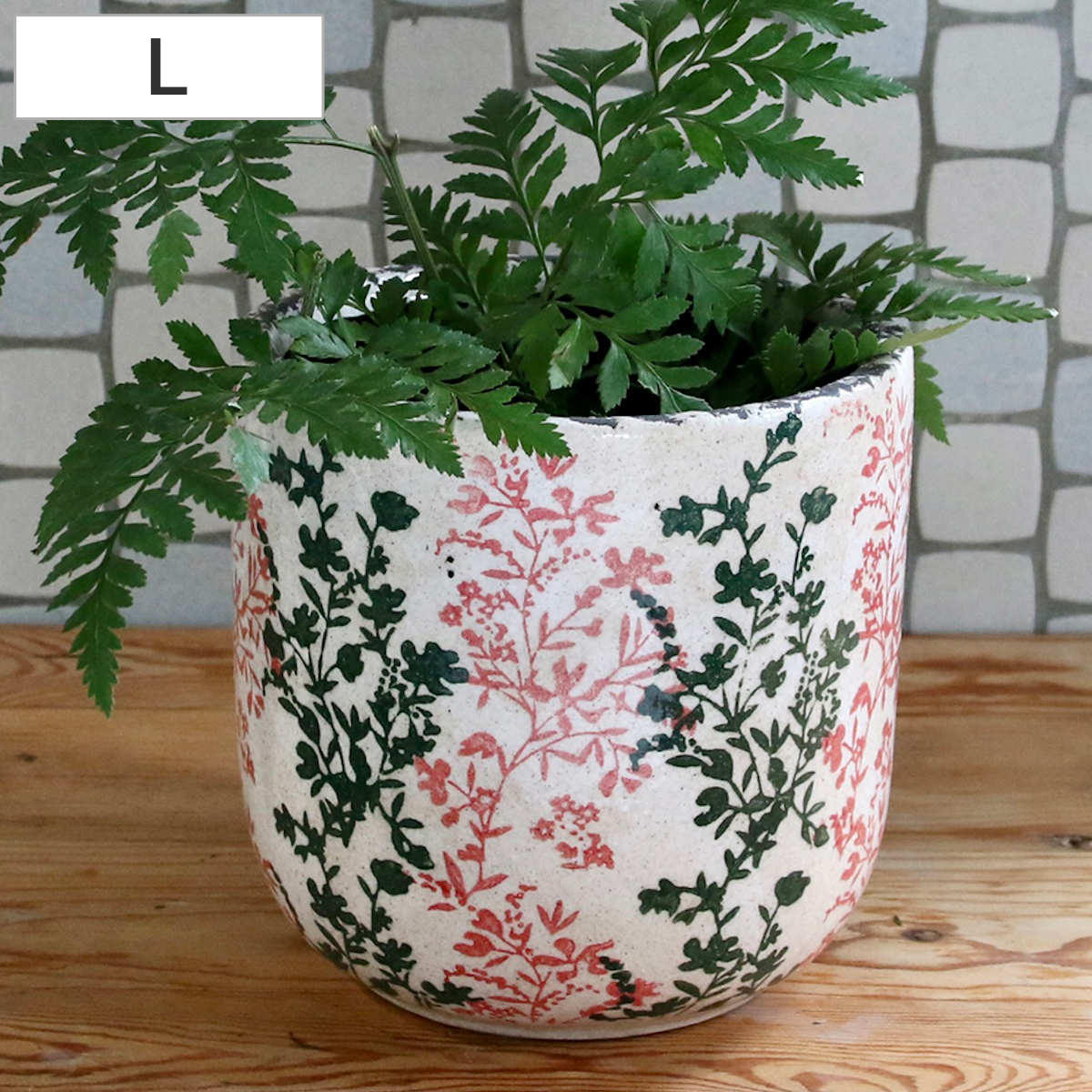 ポット ブルーミー セラミックポット ピンク Lサイズ （ 植木鉢 フラワーポット プラントポット プランターポット 鉢 鉢植え セラミック インテリア 植え替え おしゃれ 観葉植物 多肉植物 サボテン 園芸 水抜き穴 ）