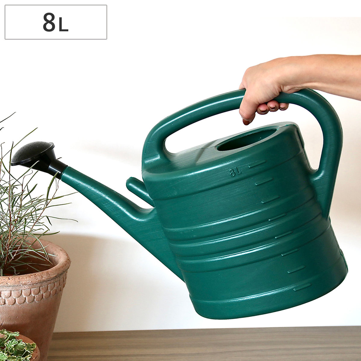 ジョーロ プラスチックジョーロ 8L （ ジョウロ じょうろ 如雨露 散水 水やり 水さし おしゃれ 水挿し 観葉植物 ピッチャー 水差し プラスチック プラスチックピッチャー ガーデニング 屋内 屋外 ）
