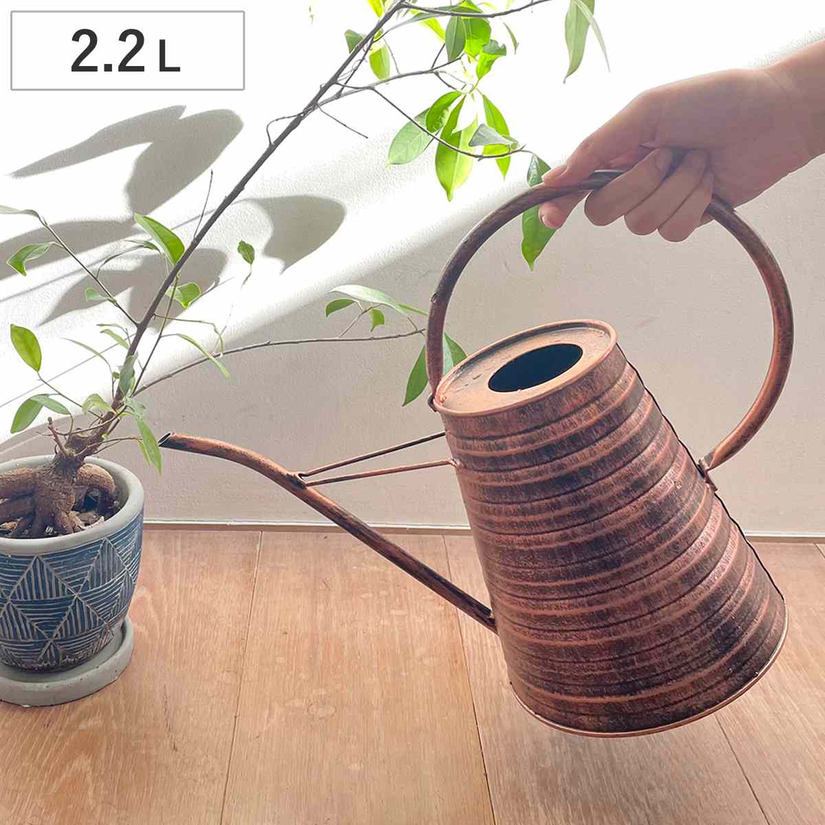 ジョーロ クラシカルブリキ 細口ジョーロ 2.2L （ ジョウロ じょうろ 如雨露 散水 水やり 水さし おしゃれ ミニ 水挿し 観葉植物 ピッチャー ブリキ ブリキピッチャー ガーデニング 屋内 屋外 ）