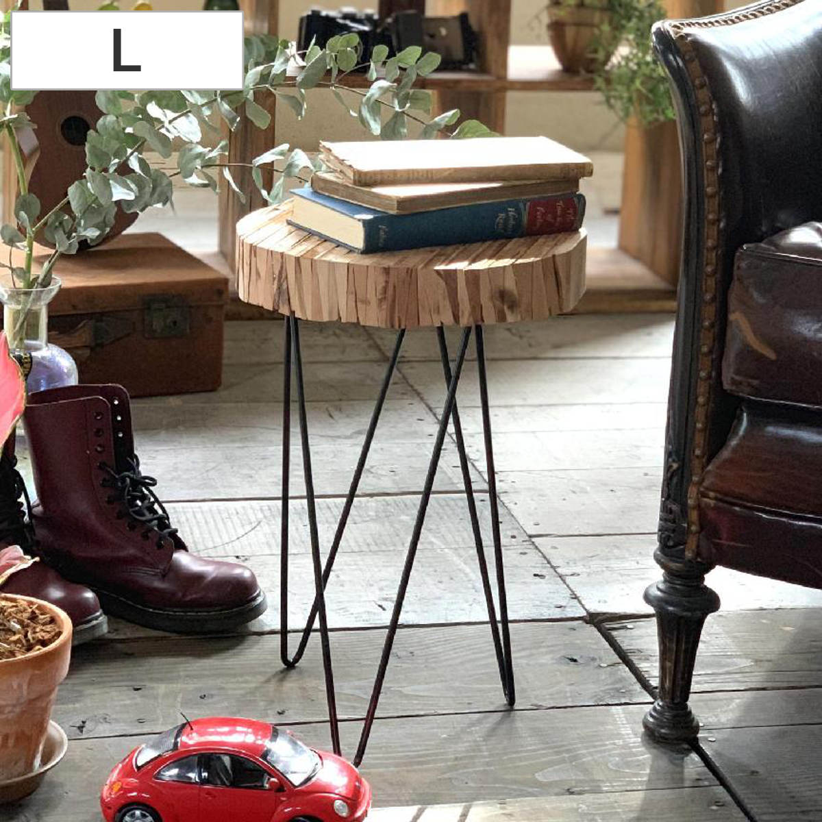 花台 パーケットスタンド L （ プランター台 フラワーラック 飾り台 プランター フラワー プランタースツール 室内 飾る 鉢 台 スツール型 端材 天然木 置く 植物 観葉植物 花 園芸 インテリア オブジェ ）