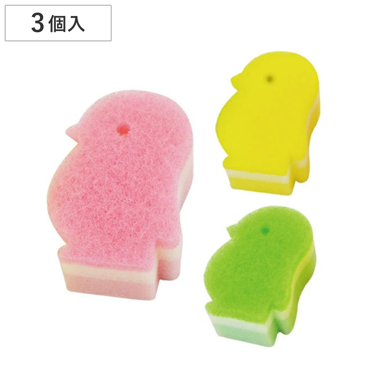 洗面台洗い 洗面所のちょこっと洗いスポンジ ペンギン （ 洗面台クリーナー 洗面用品 洗面台 浴室用品 スポンジ クリーナー ちょい掃き ）