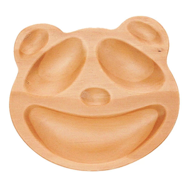 プチトレイ プチママン 木製 ランチプレート S 子供 パンダ ( ミニプレート プチトレー トレイ 木製食器 お皿 食器 キッズ用食器 子供用食器 子ども用 )