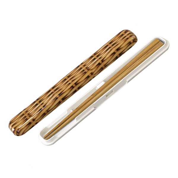 箸＆箸箱セット 木箸 かぶせ蓋 日本製 PANIER 18cm （ お箸 お弁当用 はし 木製箸 弁当用箸 ランチグッズ おはし ケース付 ）